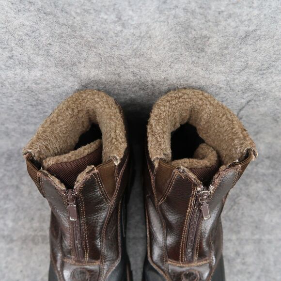 Coleman Shoes Men 9 Boots Winter Snow Insulated Leather Waterproof Anthony Brown - Picture 5 of 15